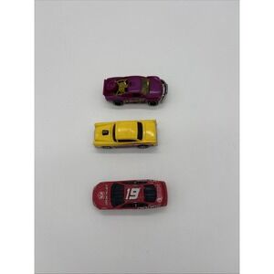 3 Vintage Hot Wheels Cars. Red Dodge , purple Off Track  Racer And Yellow Chevy